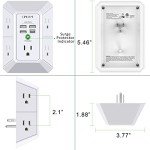 5-Outlet USB Wall Charger and Surge Protector