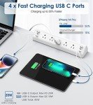 Under Desk Power Strip with USB-C Fast Charging