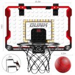 LED Mini Basketball Hoop with Scoreboard & Balls