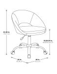 Milo Modern Chic Adjustable Office Chair - Royal Blue