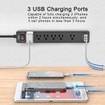 6-Outlet Power Strip with USB Ports and Surge Protection