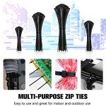 400 Black Cable Ties in Various Sizes