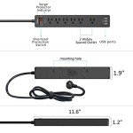 6-Outlet Power Strip with USB Ports and Surge Protection