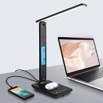 LAOPAO LED Desk Lamp with Wireless Charger & Clock