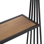 Rustic Three-Tier Wall Shelf - Modern Farmhouse Decor