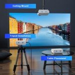 AuKing 2024 Mini Projector - Full HD Home Theater