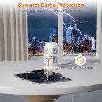 TESSAN Power Strip Tower with USB Charging Ports