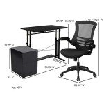 Home Office Workstation Bundle - Desk, Chair, Cabinet