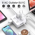 Surge Protector Power Strip with USB Ports
