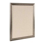 Macon Framed Linen Fabric Pinboard in Pewter