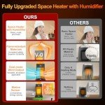 3-in-1 Space Heater with Humidifier and Motion Sensor