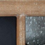 Rustic Brown Wall Organizer with Chalkboard and Hooks