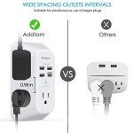 Addtam 5-Outlet Surge Protector with 4 USB Ports