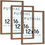Floating Picture Frames Set of 3 - Oak Wood