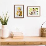 Floating Picture Frames Set of 3 - Oak Wood