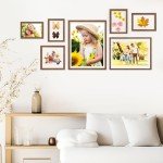 Floating Picture Frames Set of 3 - Oak Wood