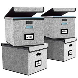 Huolewa Large Linen Portable File Organizer Set