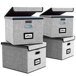 Huolewa Large Linen Portable File Organizer Set