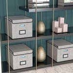 Huolewa Large Linen Portable File Organizer Set