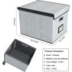 Huolewa Large Linen Portable File Organizer Set