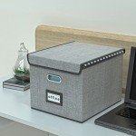 Huolewa Large Linen Portable File Organizer Set