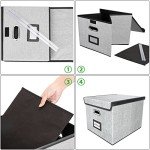 Huolewa Large Linen Portable File Organizer Set
