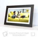 Smart 14” WiFi Digital Photo Frame - Black Wood