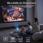 Smart 4K Projector with WiFi 6 and Bluetooth