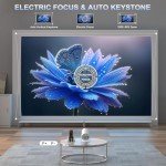 Compact 4K Projector with Android & WiFi 6