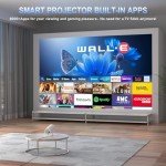Compact 4K Projector with Android & WiFi 6