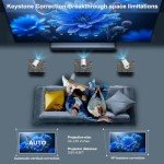 Compact 4K Projector with Android & WiFi 6