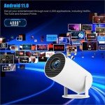 Compact 4K Projector with Android & WiFi 6
