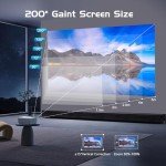 PANSEBA Mini Projector with Bluetooth and Screen