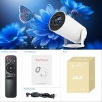Compact 4K Projector with Android & WiFi 6