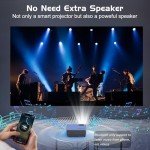 PANSEBA Mini Projector with Bluetooth and Screen