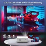 WiFi & Bluetooth Mini Projector for Home Use