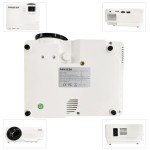 PANSEBA Mini Projector with Bluetooth and Screen
