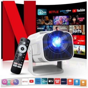 4K WiFi Mini Projector with Built-in Streaming