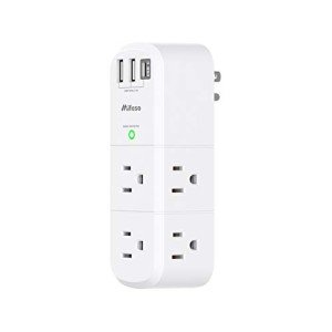 USB Outlet Extender with Surge Protection and USB Ports