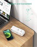 USB Outlet Extender with Surge Protection and USB Ports