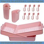Piowio 3-Tier Rolling Utility Cart with Hooks