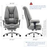 Big and Tall Ergonomic Office Chair with Footrest
