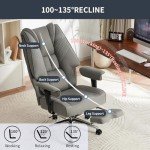 Big and Tall Ergonomic Office Chair with Footrest