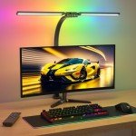 LED Desk Lamp with RGB, Remote & Clamp