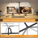 LED Desk Lamp with RGB, Remote & Clamp