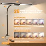 LED Desk Lamp with RGB, Remote & Clamp