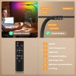 LED Desk Lamp with RGB, Remote & Clamp