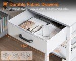 Modern White Computer Desk with Storage Drawers