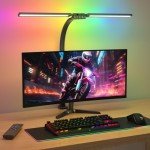 LED Desk Lamp with RGB, Remote & Clamp