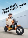 Electric Motorcycle for Kids with Lights & Music
